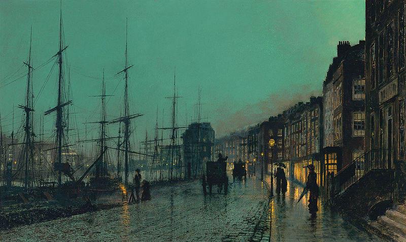 John Atkinson Grimshaw Shipping on the Clyde Germany oil painting art